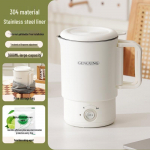 316 roostevabast terasest kokkupandav elektriline reisiveekeetja - kaasaskantav minikatel v&auml;litingimustes kasutamiseks 1.0L Detachable Foldable Electric Kettle
