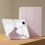 Y-volditav &uuml;mbris iPad Air11 13-tollisele M3 M2 / Pro11 13'' M5 M4 A16 11. p&otilde;lvkonna Air 4 5 10. p&otilde;lvkonna 9. p&otilde;lvkonna 10.2 10.5 10.9 jaoks, l&auml;bipaistev tagakaas iPad Air 4th Air 5th roosa