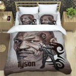 Poksimeister Mike Tyson Moodne 3D-tr&uuml;kiga voodipesu Kuninganna voodipesukomplekt Kuninga suuruses voodipesukomplekt Pehme ja mugav EU Single(135*200cm)3pcs