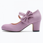 Naiste suuremad suurused 36-45 Klassikalised &uuml;marotsalised k&otilde;rge kontsaga kingad Vibu detailiga S&uuml;gis Kevad Vabaaja Mood Slip-on Kleitikingad Elegantne 36 helelilla v&auml;rv