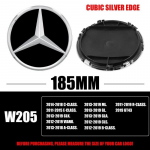 3D 185MM 205MM Esiv&otilde;re T&auml;helogo Embleem M&auml;rk Autotarvikud Mercedes-Benz C/B/E Klassi W206 W253 W213 GLC GLE V Klassi jaoks