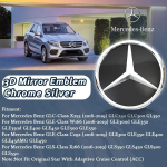Must &auml;&auml;r ja h&otilde;bedane &auml;&auml;r 3D peegel Esiv&otilde;re Embleem Logo Mercedes Benz GLC X253 GLE W166 C292 GLS X166 16-19 M&auml;rk