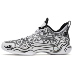 Anta Shock Wave 4 Pro Anime Leather Cushioning Slip Resistant Abrasion Resistant Mid top Basketball Shoes Men's 112321111-1 39