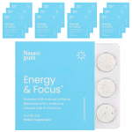 NeuroGum, Energia ja Fookus, Piparm&uuml;nt, 12 pakki, iga&uuml;ks 9