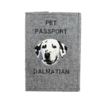 Dalmatian, Carriage Dog, Spotted Coach Dog - Dog passport case, document case, gift for the traveller from the Art-Dog brand