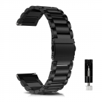LuFiYa Asendus roostevabast terasest k&auml;ekell ja 24 mm &auml;ri sisaldab rihma reguleerimist Must rihm, 18 mm, 20 mm, 22 mm, Rihmad, Stiil, T&ouml;&ouml;riist, (24 mm) must