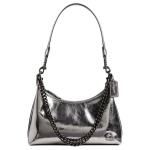 Coach Juliet 25 Br&auml;ndi logo v&otilde;ti Eemaldatav &otilde;larihm Metallik nahk K&auml;e all kandmise kott Crossbody &otilde;lakott Keskmine Naiste kotid H&otilde;behall CW588-V5XAU Gift Box Sets (Basic Set+Black Box)