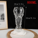 Jalgpallim&auml;ngu klaaspudel 2026 Jalgpallim&auml;ngu 450/600/800ml Suure mahutavusega trofeekujuline klaaspudel Jalgpallim&auml;ngu kingitus as picture