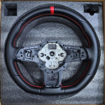 S&uuml;sinikkiust Nahast Sportrool Volkswagen Tiguan Golf 7 7.5 GTI GTE 2013-2019 jaoks Isikup&auml;rastatud Autotarvikud Leather (No airbag) must