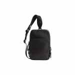 Coach Gotham 13 T&otilde;mblukuga Sulgemine Reguleeritava &Otilde;larihmaga Crossbody Kott Poleeritud Kivist Nahast Mini Meeste Crossbody Kott Must CR849-BLK Basic Set (Bag+Dust Bag)