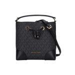 Michael Kors MK Mercer 18 Klassikaline Monogramm T&otilde;mblukuga L&otilde;uendist &Auml;mbrikott Naiste k&auml;ekotid Must 35F2GM9M1B-BLACK Small