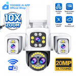 AIOOK v&auml;litingimustes 10x ZOOM WiFi CCTV kaamera HD 8MP 4K &ouml;&ouml;n&auml;gemine kahesuunaline dialoog turvakaamera veekindel p&auml;ikesekindel kaugvaatlus 10X ZOOM+128GB