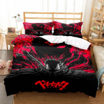 Berserk Anime Tekikate Komplekt King Queen Double Full Twin Single Suurusega Voodipesu Ilma Linala 135X200cm-2pcs red