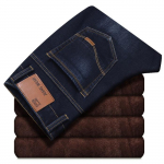 Meeste s&uuml;gistalvised riided pluss samet Paks k&otilde;hn Slim Mees Denim Retro Vintage sirged teksad P&uuml;ksid T&auml;navar&otilde;ivad Jooksmine Jooksup&uuml;ksid Mees 28 must