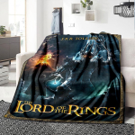 1 tk J.R.R. Tolkien, S&otilde;rmuste Isand Flanellpleed Pehme Soe Viskepliin Kodu, Kontori, Reisimise, Aastaringselt Mugava Voodipesu KingitusL1065 130cmx150cm(50inx60in) gray