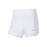 Nike Dri-FIT One Naiste Keskmise V&ouml;&ouml;kohaga 3 2-&uuml;hes L&uuml;hikesed P&uuml;ksid Valge DX6013-100 XL