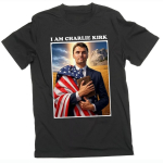 Mina Olen Charlie Kirk Patriootiline USA Kristlik Jeesus Tr&uuml;kitud Disain T-s&auml;rk Mugav ja Hingav Pehme Moodne Meeste R&otilde;ivad S mitmev&auml;rviline