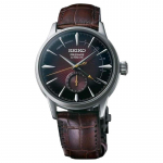 SEIKO Cocktail Series 50m Veekindel Automaatne/Manuaalne Mehaaniline T&ouml;&ouml;riist Nahkrihm 43mm Meeste Kell Burgundia Dial SSA393 punane