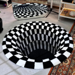 3D Vaip &Uuml;mar Vaip Suure Pragu Vaip S&uuml;gava Auguga Vaibad Illusiooni Vaip Tohutu Pragu Vaip Optilise Illusiooni Vaip Vee Vaip 3D V&auml;limusega Pragu Vaibad 120cmx120cm