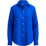 Polo Ralph Lauren Tikitud N&ouml;&ouml;pkinnisega Sirge L&otilde;ikega Linane S&auml;rk Klassikaline V&auml;ljaanne Naiste s&auml;rgid WMPOSHTNDO21079-650 XS blue