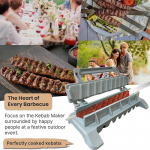 Kebabite valmistaja Lihtne &Uuml;herealine Grillvardad Grillvardad Valmistage Kebabite valmistaja Pressmasin Korduvkasutatav Manuaalne BBQ Kebabivorm