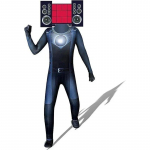 Skibidi dressi&uuml;likond M&auml;ng Cosplay K&otilde;lar Mees TV Mees Body Jumpsuit mask Cosplay Halloween Kost&uuml;&uuml;mid Meestele Lastele 110