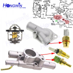 KOMPLEKT Termostaadi korpus ja andur 16333-11211 16333-11210 16333-11160 Toyota Corolla 1992-97 PASEO STARLET Tercel 1991-94 jaoks SET(6PCS) X1