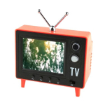 Mini koomiksitelevisioon, Type-C laetav mini retro-TV m&auml;ngija 8 GB m&auml;luga, 1:12. skaala nukumaja miniatuur nukumaja stseenidele ja kollektsioneeritavaks dekoratsiooniks oranž