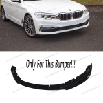 L&auml;ikiv Must ABS Esibampri Huul Spoiler Splitter Difuusor BMW G30 G31 520d 530i 530e Mitte-M Sport 2017-2020 Pre-Lci Tuuninguks Gloss Black