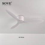 SOVE Moodne Valge Madala Paigaldusega DC Mootoriga 30W Laeventilaatorid Kaugjuhtimispuldiga Lihtne Laeventilaator Ilma Valgustita Kodune Ventilaator 220V 52 INCH
