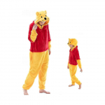 (XL, Pooh)Mugavalt istuvad unisex t&auml;iskasvanute kombineeritud pidžaama, flanellist Cosplay looma &uuml;hes t&uuml;kis Halloweeni kost&uuml;&uuml;m, &ouml;&ouml;riided, koduriided
