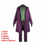 Batman The Dark Knight Joker Heath Ledger Cosplay Kost&uuml;&uuml;m Pol&uuml;esterkangast Halloweeni Teemalisteks Pidudeks M