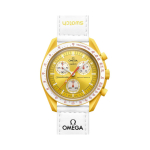 Swatch x Omega Biokeramilised Kuu Missiooni P&auml;ikesesse Meeste Kellad Valge SO33J100 Yellow Watch Dial