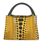 Yayoi Kusama abstraktne maalitud isoleeritud l&otilde;unakott naistele lastele kaasaskantavad toidukarbid termiline l&otilde;unakast kott One Size