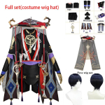 Scaramouche Cosplay Kost&uuml;&uuml;m Balladeer T&auml;iskomplekt Scaramouche R&otilde;ivad Comic Coni jaoks XL black