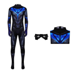 Titans Nightwing Cosplay Kost&uuml;&uuml;m Spandex Materjalist Halloweeni ja Lavaesinemiste jaoks S black