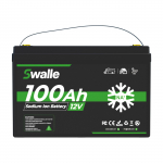 Naatriumioonaku Swalle 12V 100Ah koos Bluetoothiga S&uuml;gava ts&uuml;kliga P&auml;ikeseaku