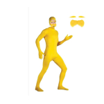Oranž kombinesooni kost&uuml;&uuml;m Kollane Lilla kost&uuml;&uuml;m Kollane vunts ja kulmude komplekt lapsele ja t&auml;iskasvanule Halloweeni peoks Kids 140cm yellow
