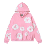 Kvaliteetne puuvillane puhvis lilleline kapuutsiga p&uuml;ksid komplekt Unisex Streetwear Vabaaja riietus S&uuml;gis XL white
