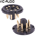 10 TK 8PIN lambipesa ventiilipesa bakeliit S8AEH KT66 KT88 EL34 6SN7 6SL7 6V6 6L6 vaakumtoru v&otilde;imendi Heli HiFi Hea toode S8WEH-G HOLE 10PCS black