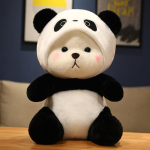 25-60 cm hiiglaslik kaisukaru, cosplay panda dinosaurus tibu j&auml;nku siga Kawaii kapuutsiga multikas loomad pluusist padi istuv laste s&uuml;nnip&auml;ev about 25cm