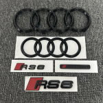AUDI RS6 4R&otilde;ngaga logo ABS Must Auto Kapott Esiv&otilde;re Embleem Tagaluugi M&auml;rk RS5 Kleebis AUDI Sport Embleem RS6 jaoks 2016-2020