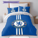 Chelsea FC Mustriga Voodipesu Kodu Dekoreerimine S&uuml;nnip&auml;evakingitus ( 1 tekikott + 2 padjap&uuml;&uuml;ri, ilma t&auml;idiseta),f&auml;nnikaup. 135x200cm