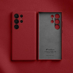 Melkco 100% Ehtne Nahast &Uuml;mbris Samsung Galaxy S24 S25 S26 Ultra Plus S26+ jaoks Premium Luksuslikud &Uuml;mbrised Moodne Lehma Nahast &Auml;rikatte for S25 punane