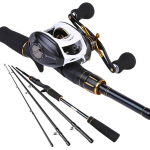 S&uuml;sinikkiust 4 sektsiooniga p&uuml;&uuml;gikombode komplekt, 9+1 BB Bass p&uuml;&uuml;giriv 2.1m Rod & Left Reel