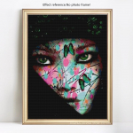 Teemantmaali liblikas t&uuml;druk silmadega kivimosaiigist teemanttikandid ristpistes 20X30CM