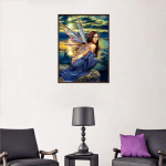 Teemantmaal Sinine Liblikas Haldjas Rhinestones Teemantmosaiik Kodukaunistus Teemanttikandid 20X30CM