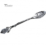 Puhtad tooted Vintage Flower Carving Tee Kohv Magustoit lusikas Pika kristallk&auml;epidemega s&ouml;&ouml;gin&otilde;ud