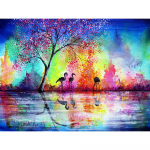 Teemanttikandid Teemant roosa puu ja flamingo &uuml;mmargune teemantmaali ristpistes komplektid kodusisustus 20X30CM