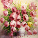 Rhinestones Teemant Tulbid Teemanttikandid Teemanttikandid 5D Teemant K&auml;sit&ouml;&ouml;maali Teemantseinakujundus 30x30CM